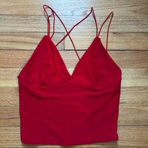 Red Women's Crop Top